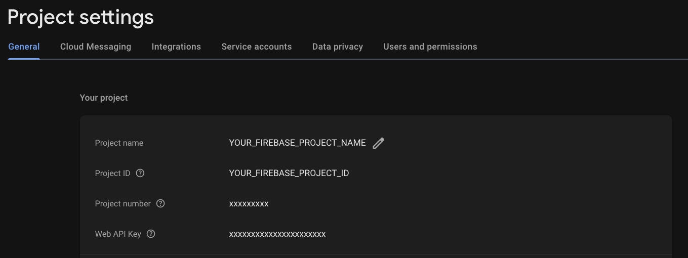 Firebase Project ID